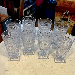 Vintage Imperial Glass Company 10oz “Cape Cod” Iced Tea Goblets (Set of 8)